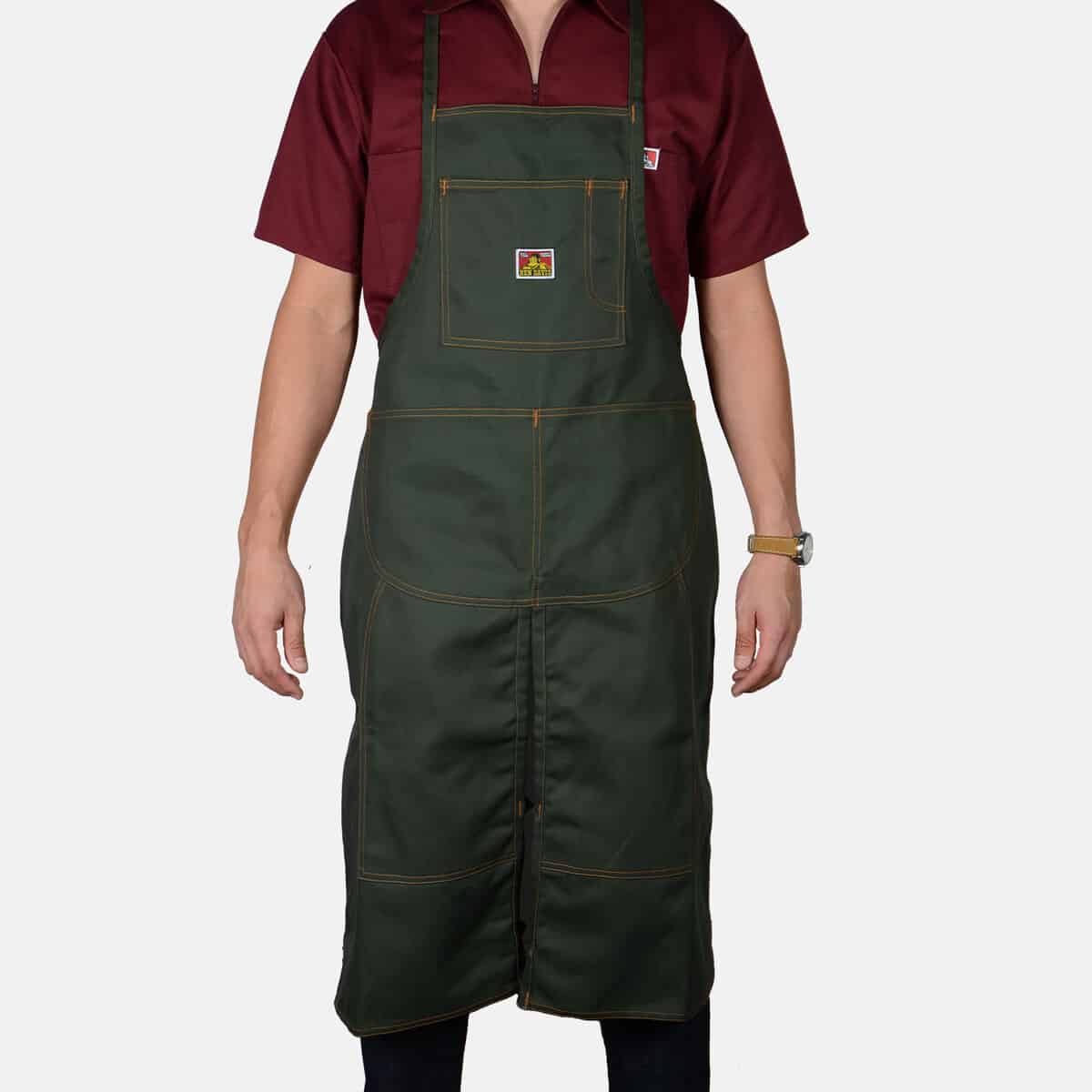 Worker's Utility Olive Teamster's Apron - One Size - basicsclothing
