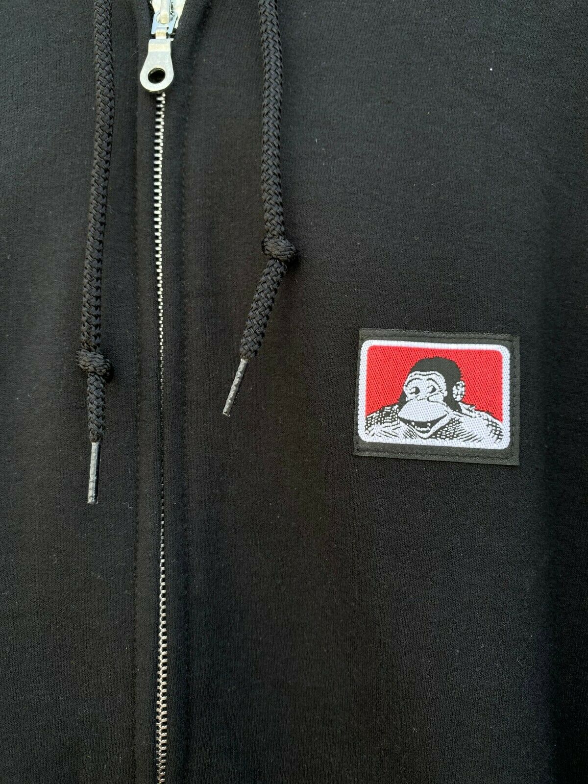 Hooded Zip Sweatshirt with Logo - Black - basicsclothing