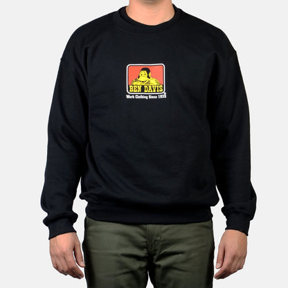 Ben Davis Crew Neck Sweatshirt - Black - (9035)
