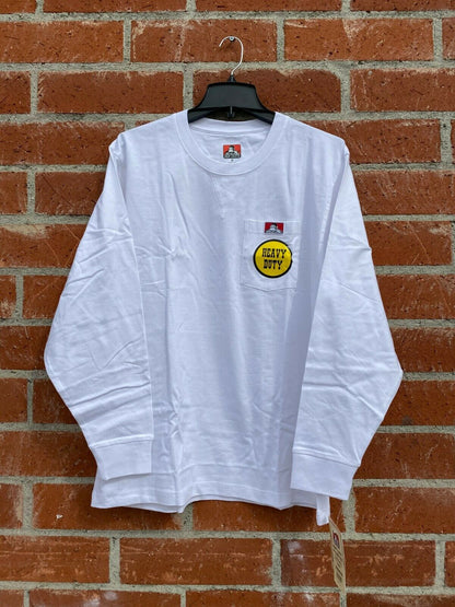 Classic Label Long Sleeve Heavy Duty Pocket T-Shirt - basicsclothing