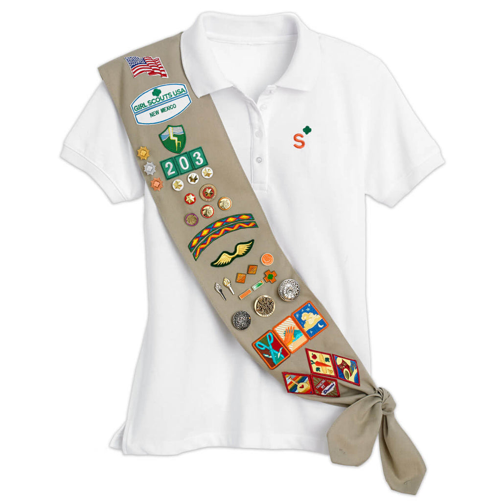 GIRL SCOUTS UNIFORM WITH SASH - clothing & accessories - by owner